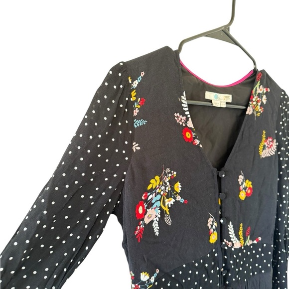 Boden Black Floral Ivy Dress - Picture 6 of 9